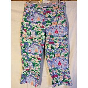 Kim Rogers Capri Pants Womens Plus 14W 1X Quirky Fun Coastal Grandma Hippie